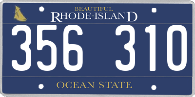 RI license plate 356310