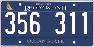 RI license plate 356311