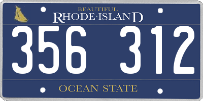 RI license plate 356312