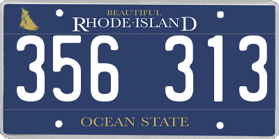 RI license plate 356313
