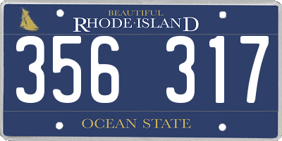 RI license plate 356317