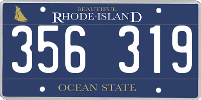 RI license plate 356319