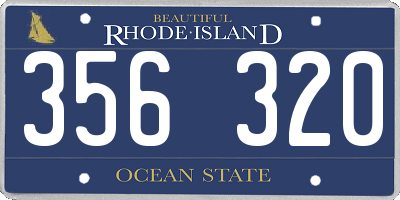 RI license plate 356320
