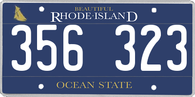 RI license plate 356323
