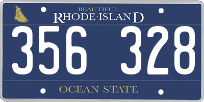 RI license plate 356328