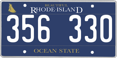 RI license plate 356330