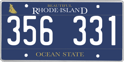 RI license plate 356331