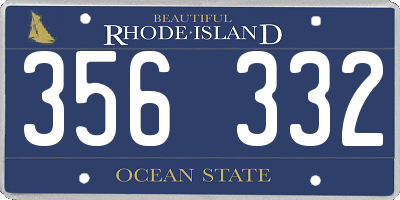 RI license plate 356332
