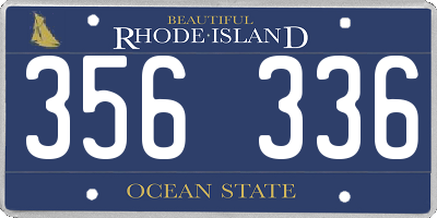 RI license plate 356336