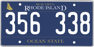 RI license plate 356338
