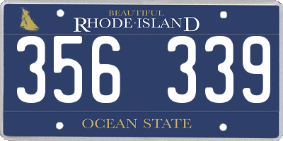 RI license plate 356339