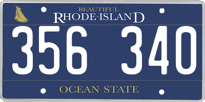 RI license plate 356340