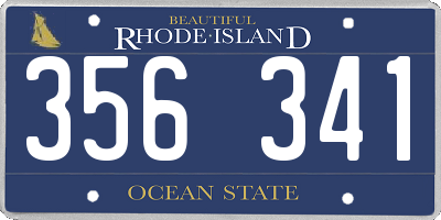 RI license plate 356341