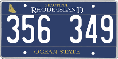 RI license plate 356349