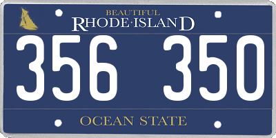 RI license plate 356350