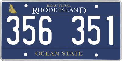 RI license plate 356351
