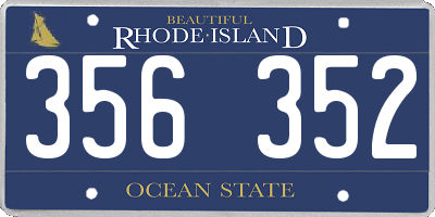 RI license plate 356352