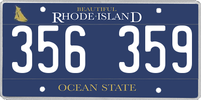 RI license plate 356359