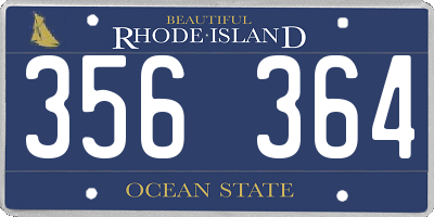 RI license plate 356364