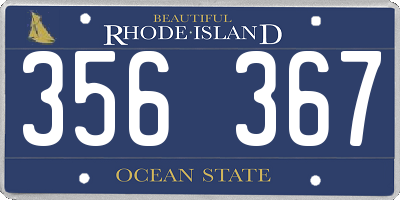 RI license plate 356367