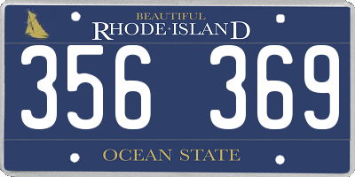 RI license plate 356369