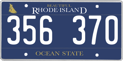 RI license plate 356370