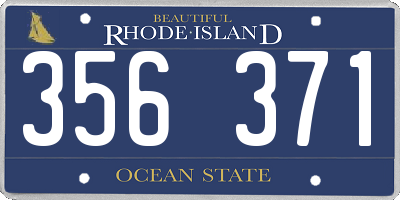RI license plate 356371