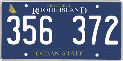 RI license plate 356372