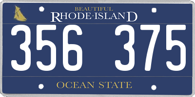 RI license plate 356375