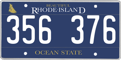 RI license plate 356376