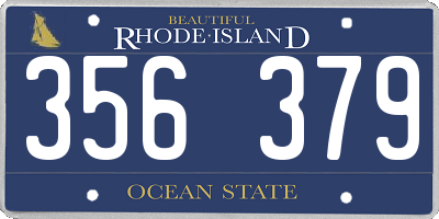 RI license plate 356379