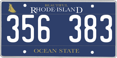 RI license plate 356383