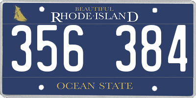 RI license plate 356384