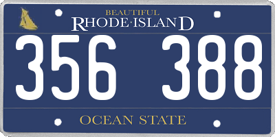 RI license plate 356388