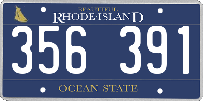 RI license plate 356391