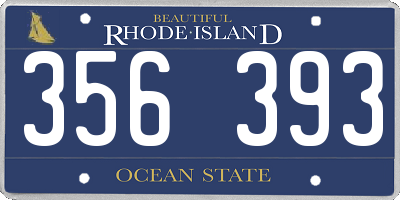 RI license plate 356393