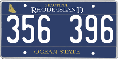 RI license plate 356396