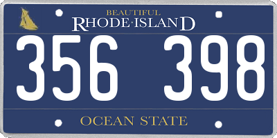RI license plate 356398