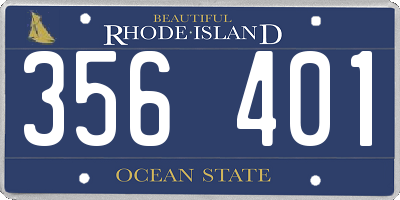 RI license plate 356401