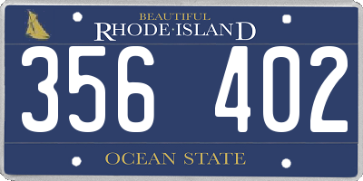 RI license plate 356402