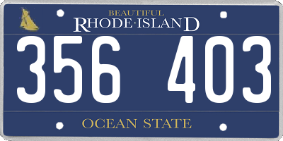 RI license plate 356403