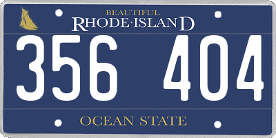 RI license plate 356404