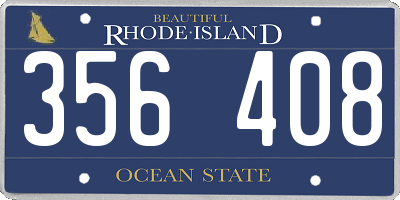 RI license plate 356408