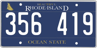 RI license plate 356419