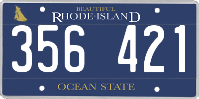 RI license plate 356421