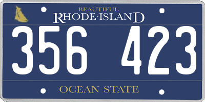RI license plate 356423