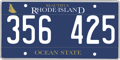 RI license plate 356425