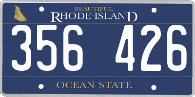 RI license plate 356426