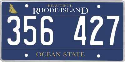 RI license plate 356427