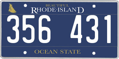 RI license plate 356431